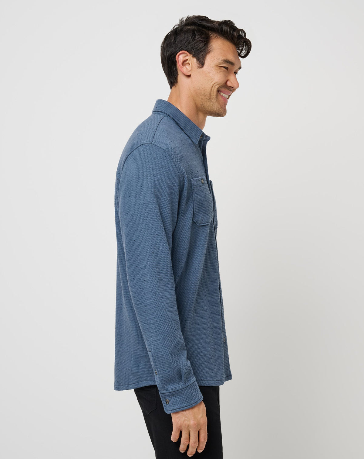 Cloud Waffle Shirt Jacket Bering Sea | Travis Mathew Trusted
