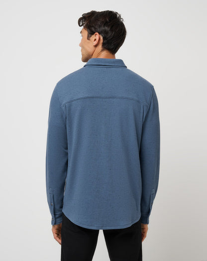 Cloud Waffle Shirt Jacket Bering Sea | Travis Mathew Trusted