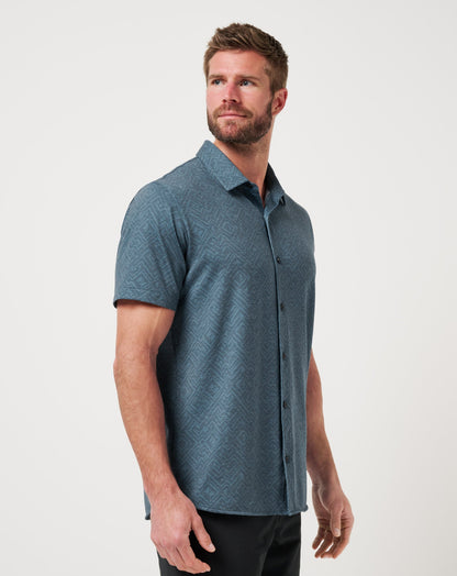 Knit Featherweight Night Button-Up Mood Indigo/Vintage Indigo | Travis Mathew Hot Sale
