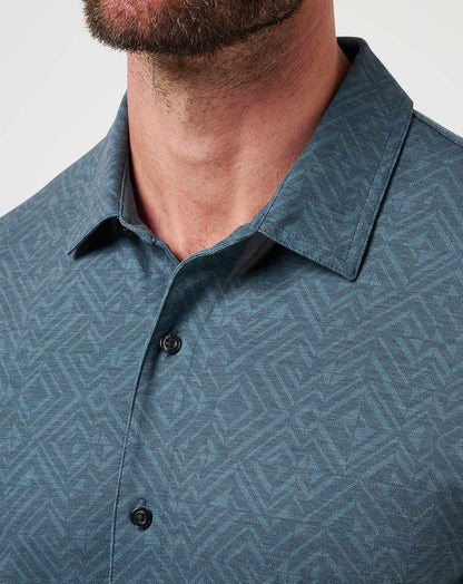 Knit Featherweight Night Button-Up Mood Indigo/Vintage Indigo | Travis Mathew Hot Sale
