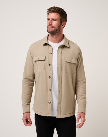 Peak Fleece Shirt Jacket Weathered Teak | Travis Mathew Hot Sale