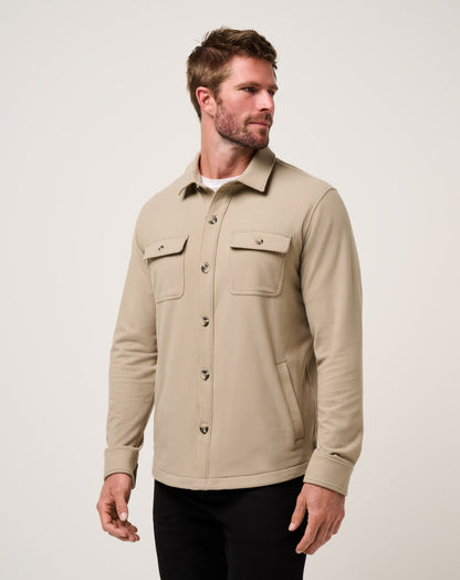 Peak Fleece Shirt Jacket Weathered Teak | Travis Mathew Hot Sale