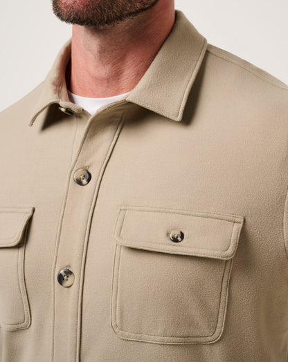 Peak Fleece Shirt Jacket Weathered Teak | Travis Mathew Hot Sale