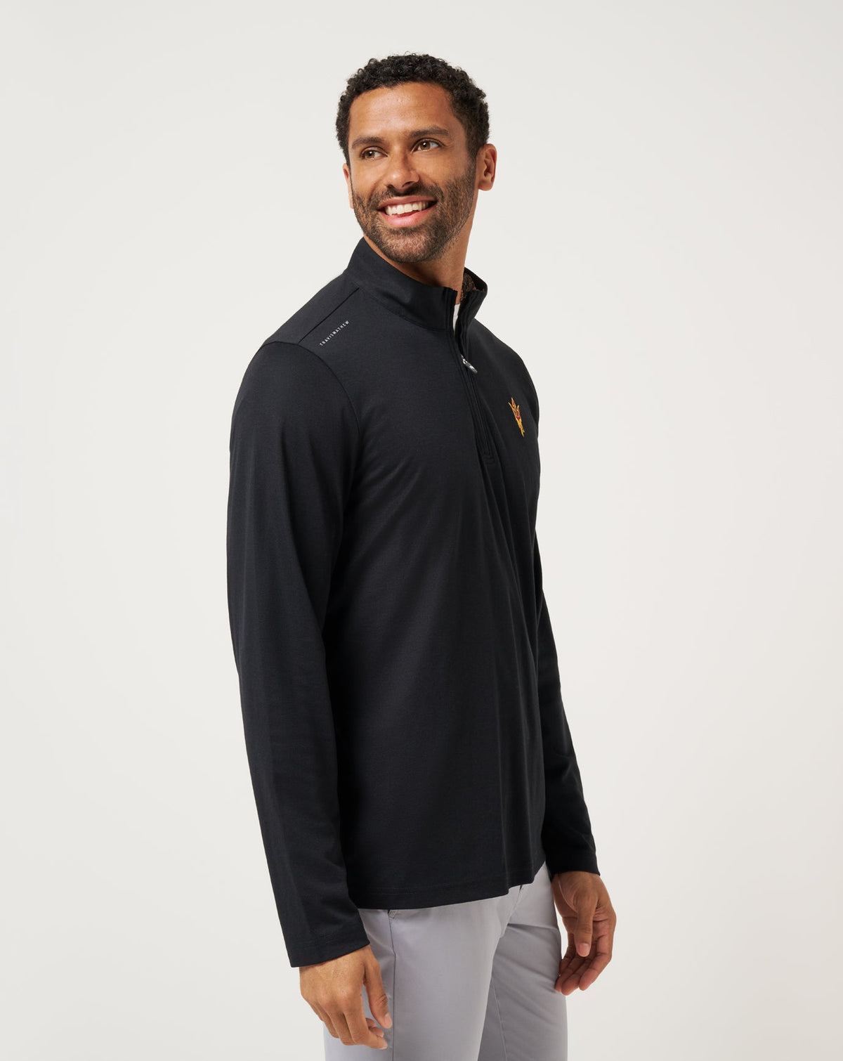 ASU Time To Tailgate Quarter Zip Black | Travis Mathew Premium