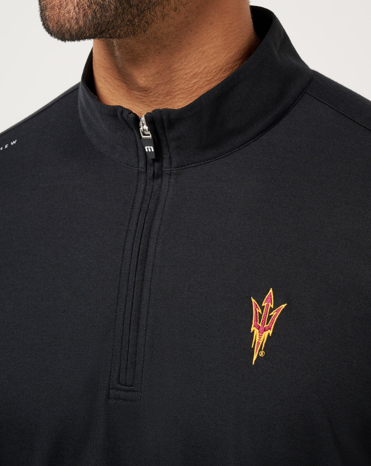 ASU Time To Tailgate Quarter Zip Black | Travis Mathew Premium